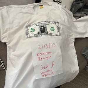 2XL PADS BAPE Shirt F/W 2021 drop Ape Dollar Bill